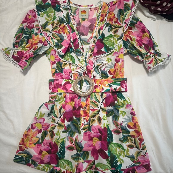 FARM Rio Painted Flowers Romper - Picture 4 of 5